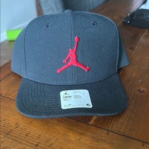 Nike Jordan Black Cap with Red Logo